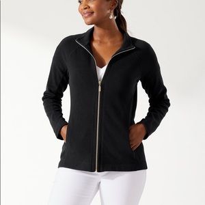 Small Tommy Bahama Black Full-Zip Sweatshirt